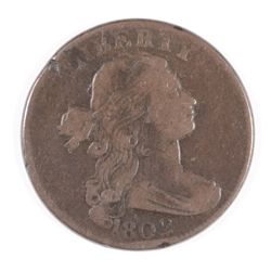 1802 DRAPED BUST LARGE CENT, VF NICE