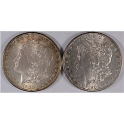 MORGAN DOLLARS - 1902 MS62 & 1902-O MS62