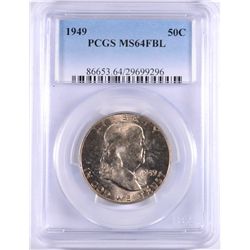 1949 FRANKLIN HALF DOLLAR PCGS MS-64 FBL