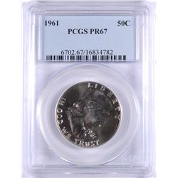 1961 FRANKLIN HALF DOLLAR, PCGS PROOF-67  NICE!!