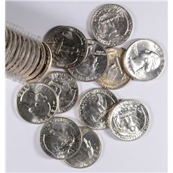 ORIGINAL GEM BU ROLL OF 1964-D WASHINGTON QUARTERS