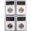 Image 2 : LOT OF ( 4 ) 1954-S WASHINGTON QUARTERS, NGC MS-66