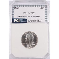 1956 WASHINGTON QUARTER, PCI MS-67