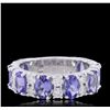 Image 3 : 14KT White Gold 2.80ctw Tanzanite and Diamond Ring