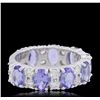 Image 4 : 14KT White Gold 2.80ctw Tanzanite and Diamond Ring