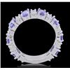Image 7 : 14KT White Gold 2.80ctw Tanzanite and Diamond Ring
