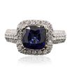 Image 1 : 14KT Two-Tone 2.57ct Tanzanite and Diamond Ring