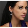 Image 5 : 14KT White Gold 3.22ctw Tanzanite and Diamond Earrings