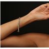 Image 2 : 10KT Two-Tone Gold 2.93ctw Diamond Tennis Bracelet