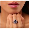 Image 5 : 14KT White Gold 4.44ct Tanzanite and Diamond Ring