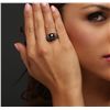 Image 5 : 14KT Rose Gold Pearl, Pink Sapphire and Black Diamond Ring