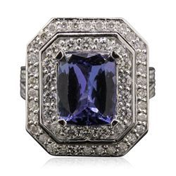 14KT White Gold 2.74ct Tanzanite and Diamond Ring