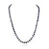 Image 4 : 14KT White Gold 34.63ctw Tanzanite and Diamond Necklace