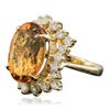 Image 4 : 14KT Yellow Gold 8.45ct Citrine Quartz and Diamond Ring