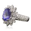 Image 4 : 14KT White Gold 4.30ct Tanzanite and Diamond Ring