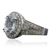 Image 2 : 14KT White Gold 2.64ct Aquamarine and Diamond Ring