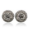 Image 1 : 18KT White Gold 0.93ctw Diamond Earrings