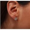 Image 4 : 18KT White Gold 0.93ctw Diamond Earrings