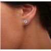 Image 5 : 18KT White Gold 0.93ctw Diamond Earrings