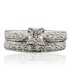 Image 1 : Platinum 1.13ctw Diamond Ring Wedding Set