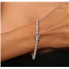 Image 5 : 14KT White Gold 4.28ctw Diamond Tennis  Bracelet