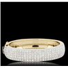 Image 3 : 14KT Yellow Gold 8.20ctw Diamond Bangle Bracelet