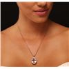 Image 1 : 14KT Rose Gold 14.81ct Morganite and Diamond Pendant With Chain