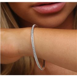 14KT White Gold 2.65ctw Diamond Bangle Bracelet