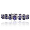 Image 4 : 14KT White Gold 37.09ctw Sapphire and Diamond Bracelet