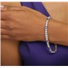 Image 5 : 14KT White Gold 5.20ctw Tanzanite and Diamond Bracelet