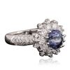 Image 4 : 14KT White Gold 1.67ct Tanzanite and Diamond Ring