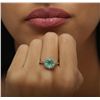 Image 5 : 14KT Two-Tone Gold 1.81ct Emerald and Diamond Ring