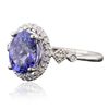 Image 2 : 14KT White Gold 2.18ct Tanzanite and Diamond Ring