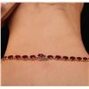 Image 5 : 14KT Yellow Gold 71.33ctw Ruby Necklace