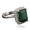 Image 4 : 14KT White Gold 4.06ct Emerald and Diamond Ring