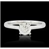 Image 3 : 14KT White Gold 0.89ct Brilliant Cut Diamond Solitaire Ring