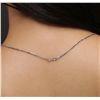 Image 5 : 14KT White Gold 1.55ctw Diamond Pendant With Chain