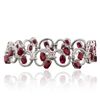 Image 4 : 14KT White Gold 15.67ctw Ruby and Diamond Bracelet