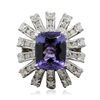 Image 3 : 14KT White Gold 4.46ct Tanzanite and Diamond Ring