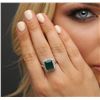Image 1 : 14KT White Gold 5.24ct Emerald and Diamond Ring