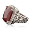 Image 4 : 14KT White Gold 17.63ct Ruby and Diamond Ring