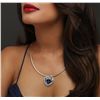 Image 2 : 14KT Two-Tone Gold 10.88ct Tanzanite and Diamond Pendant With Chain