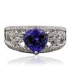 Image 1 : 14KT White Gold 2.18ct Tanzanite and Diamond Ring