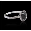 Image 4 : 14KT White Gold 1.92ctw Black Diamond Ring