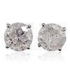 Image 1 : 14KT White Gold 4.39ctw Diamond Stud Earrings