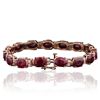 Image 6 : 14KT Rose Gold 24.30ctw Ruby and Diamond Bracelet