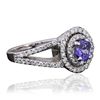 Image 2 : 14KT White Gold 0.64ct Tanzanite and Diamond Ring