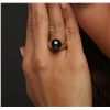 Image 6 : 14KT Rose Gold Pearl and Diamond Ring