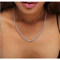 14KT White Gold 14.03ctw Diamond Necklace