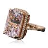 Image 4 : 14KT Rose Gold 17.12ct Kunzite and Diamond Ring